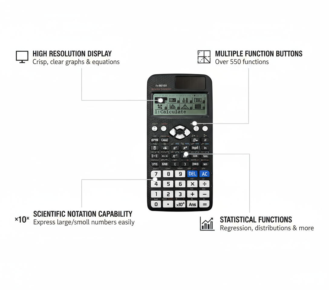 Scientific Calculator 991EX - 522 Functions - Students & Engineers - UAE