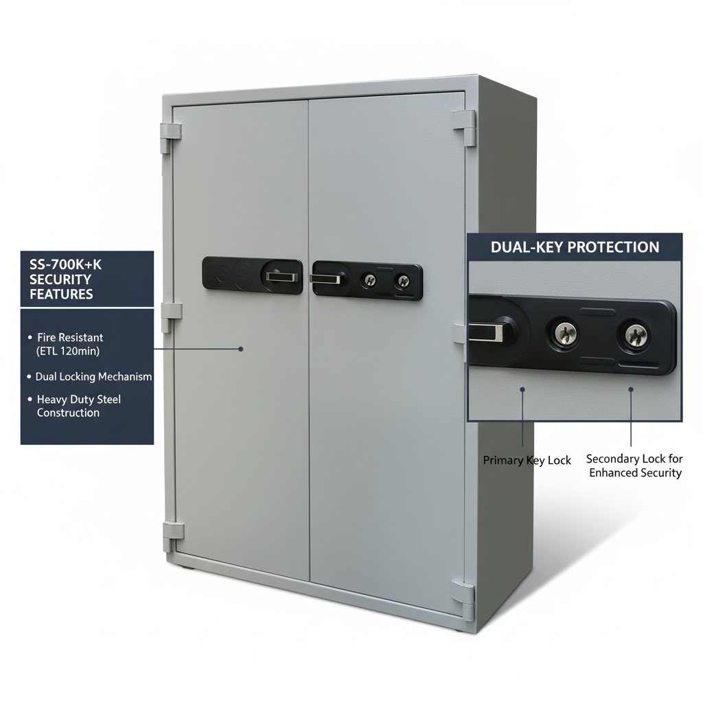 Eagle Safes Fire Resistant Safe SS-700K+K Dubai Abu Dhabi UAE - 2 Key Locks Security Safe