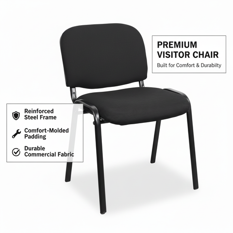 Visitor Chair Black IH 7699 BLK | Premium Office Seating UAE