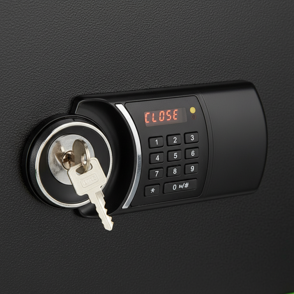 Eagle YESM-020K Fire-Resistant Safe – Blue, Digital + Key Lock System