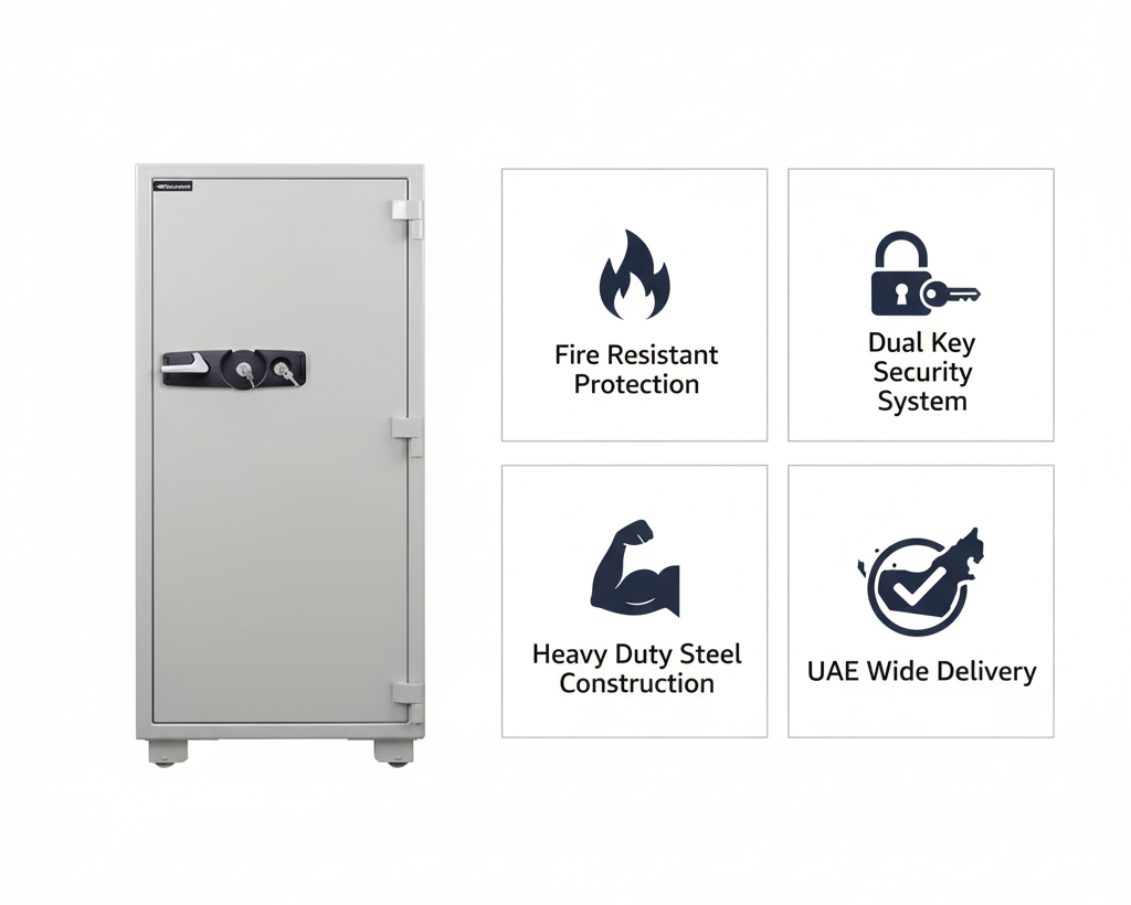 Eagle SS-350 Fire-Resistant Safe – Dual Key Lock System