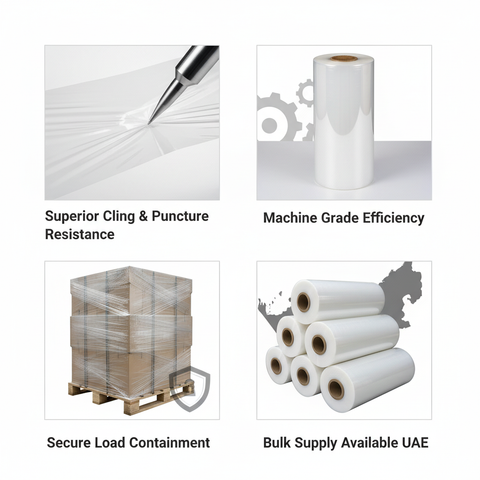 Stretch Film Machine Grade T20 - 500mm x 1700m | INFINI HOMES UAE