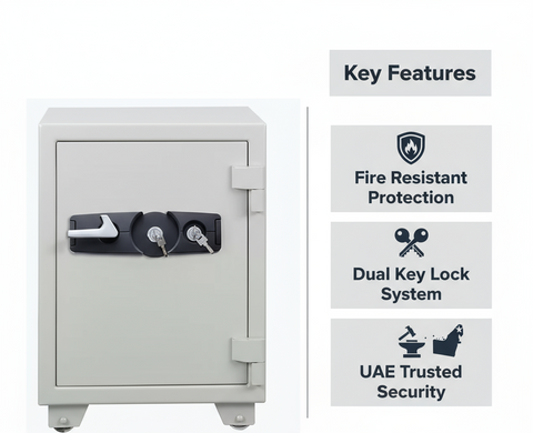 Eagle Safes Fire Resistant Safe SS-065K+K Dubai Abu Dhabi UAE - 2 Key Locks Security Safe