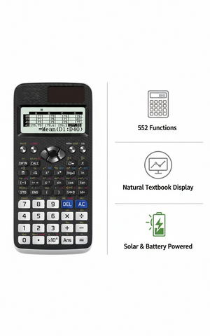 Casio FX-991AEX Scientific Calculator - 552 Functions | UAE Approved for Schools & Universities