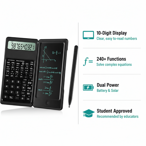 Scientific Calculator 10-Digit Display - Student Calculator for School, College & Office UAE