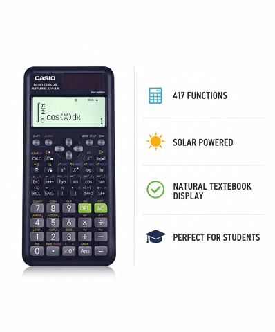 Casio FX-991ES PLUS Scientific Calculator - 417 Functions | Solar Powered | UAE