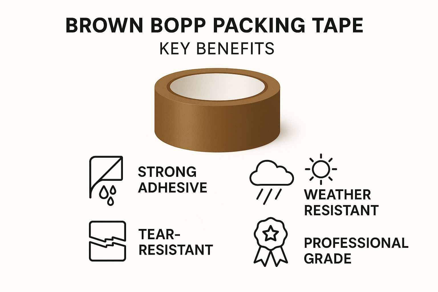 Premium Brown BOPP Packing Tape UAE | Heavy Duty Packaging Tape Dubai Abu Dhabi | INFINI HOMES