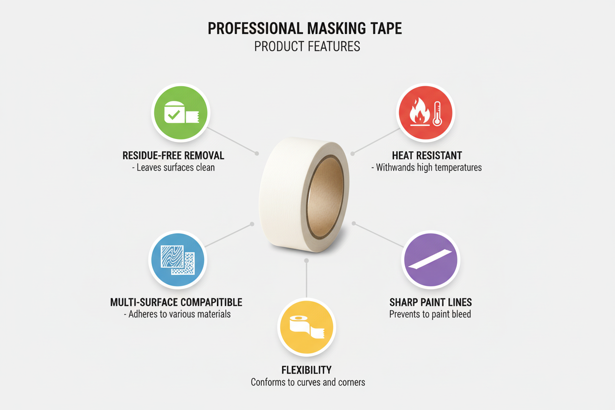 Professional Masking Tape UAE - Premium Quality Residue-Free Adhesive Tape Dubai