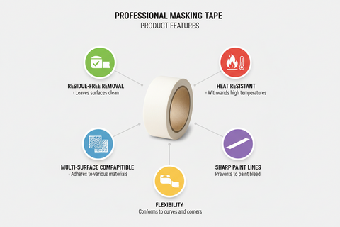 Professional Masking Tape UAE - Premium Quality Residue-Free Adhesive Tape Dubai