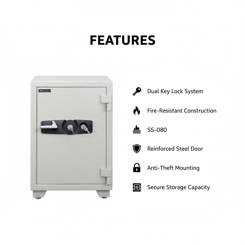 Eagle SS-080 Fire-Resistant Safe – Dual Key Lock System