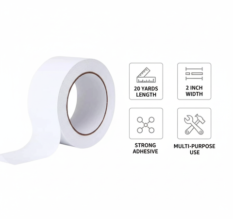 Double Sided Tape 20 Yards x 2 Inch - Premium Strong Adhesive Tape UAE
