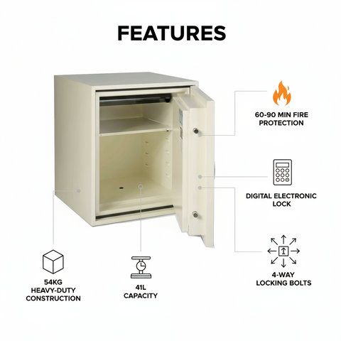 Fire Resistant Safe UAE - Valberg FRS-51 EL Digital Lock Safe Dubai | 60 Min Fire Protection