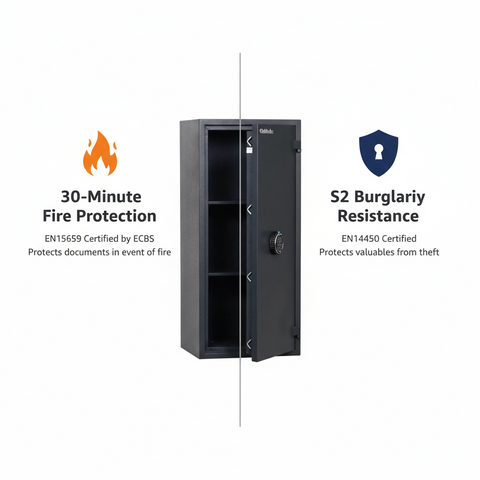 Chubbsafes HOME 90 Digital Safe – 91L Capacity, Fire & Burglary Resistant, Anthracite Finish
