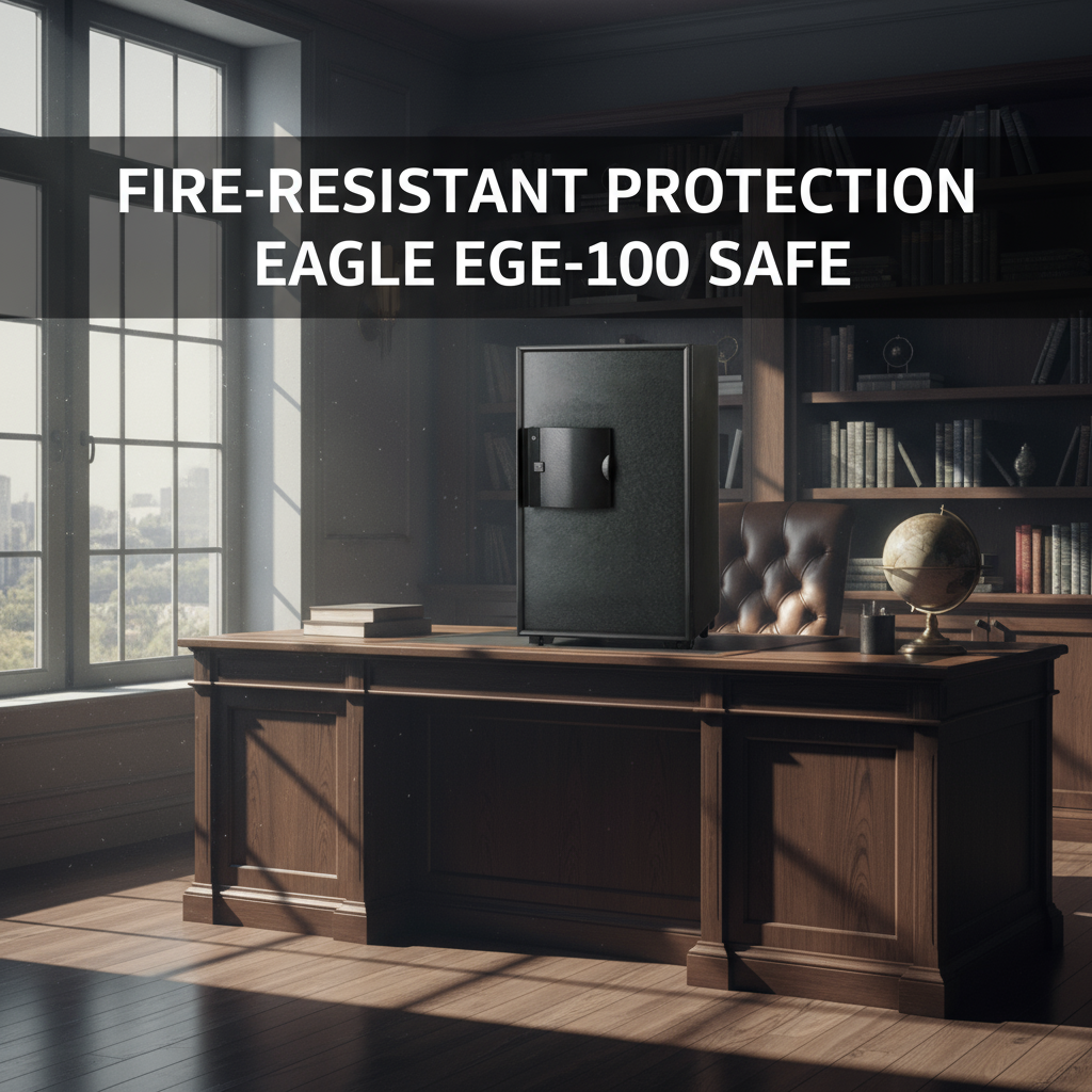 Eagle EGE-100 Fire-Resistant Safe – Black, Digital, Key & Fingerprint Lock System