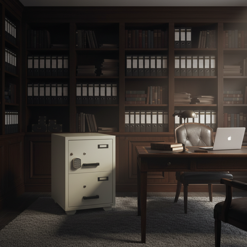 Valberg FC 2E-KK Fire-Resistant 2-Drawer Filing Cabinet with Digital & Key Locks | UAE
