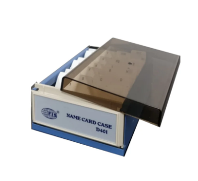 FIS Name Card Case with Index 400 Cards Blue - Professional Business