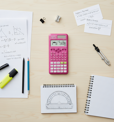 Casio Scientific Calculator fx-300ESPLS2 - Pink Edition with 252 Functions