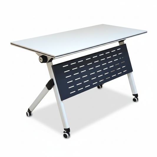 Folding Training Table with Storage | IH-TR120 | 120×60×75 cm | White