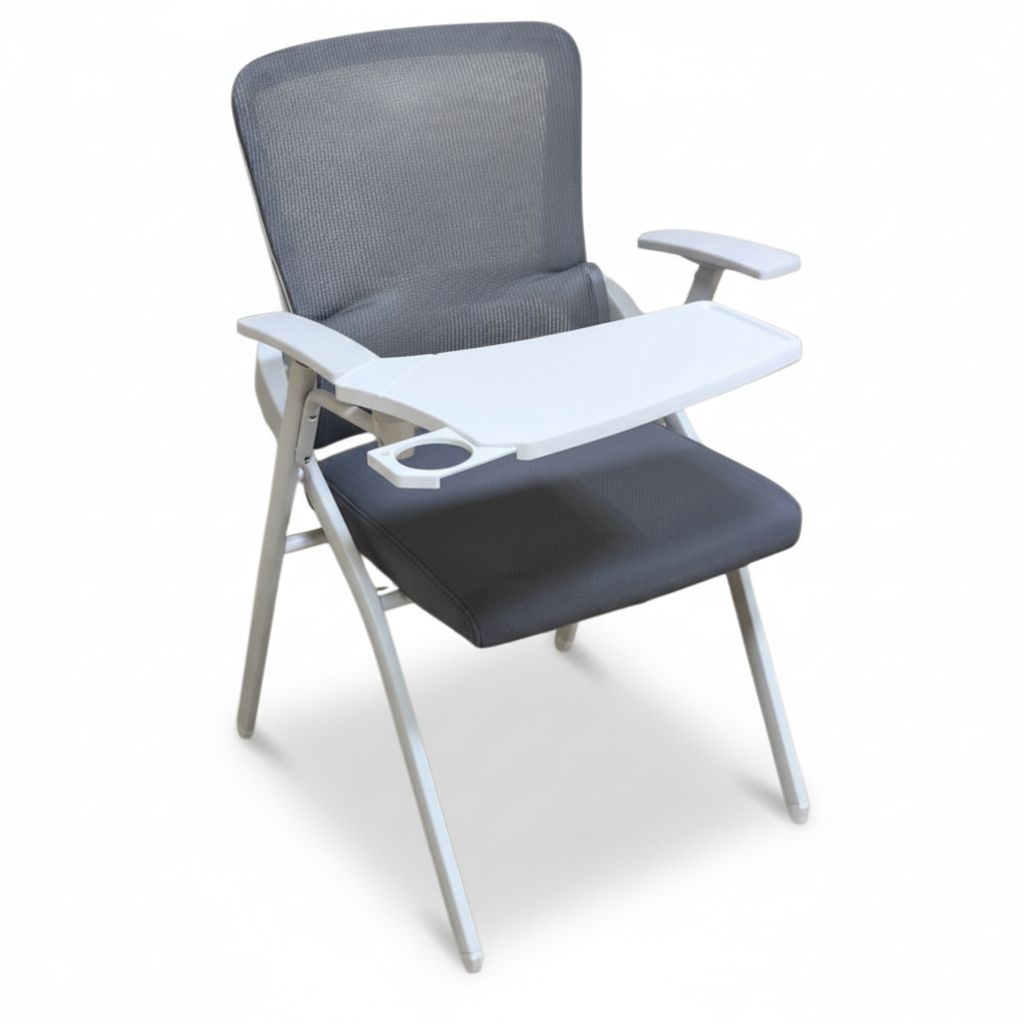Study Chair with Foldable Writing Pad – Grey | IH 082