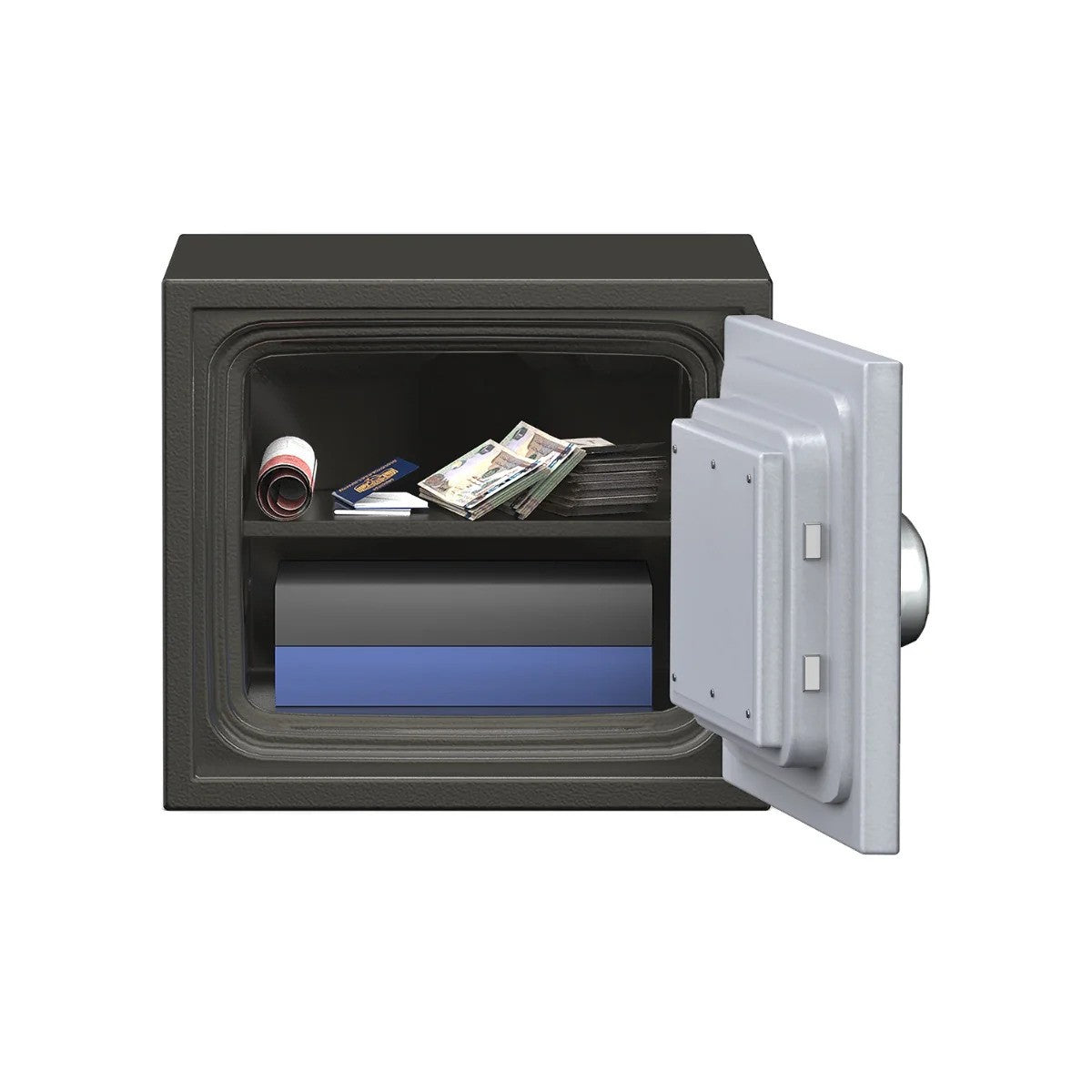 SAFIRE FR20 Fire-Resistant Safe – Grey, Dual Locking (Key + Digital)