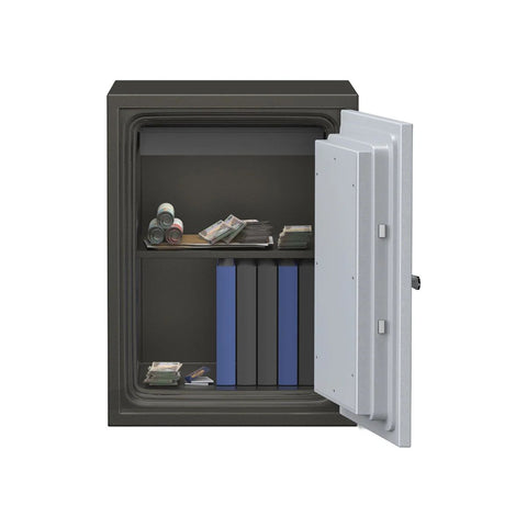 SAFIRE FR40 Fire-Resistant Safe – Grey, Dual Key Lock System