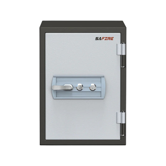 خزنة مقاومة للحريق SAFIRE FR30 رمادية بنظام قفل مزدوج - Fire-Resistant Safe SAFIRE FR30 Grey Dual Key Lock System UAE