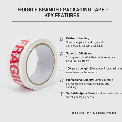 Printed Tape 100 Yards - Premium Custom Packaging Tape | INFINI HOMES