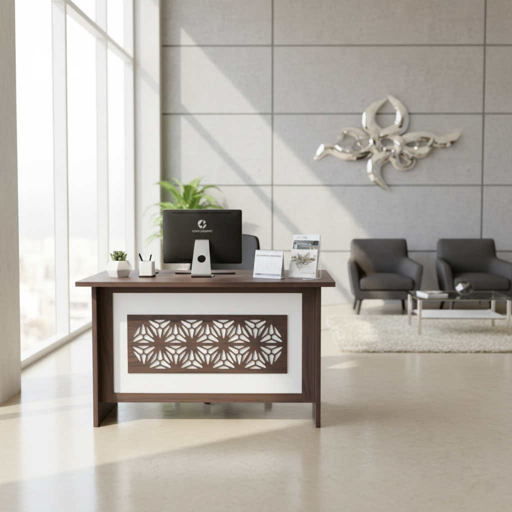 Office Desk with Keyboard Tray 100cm | Premium Workspace Furniture UAE