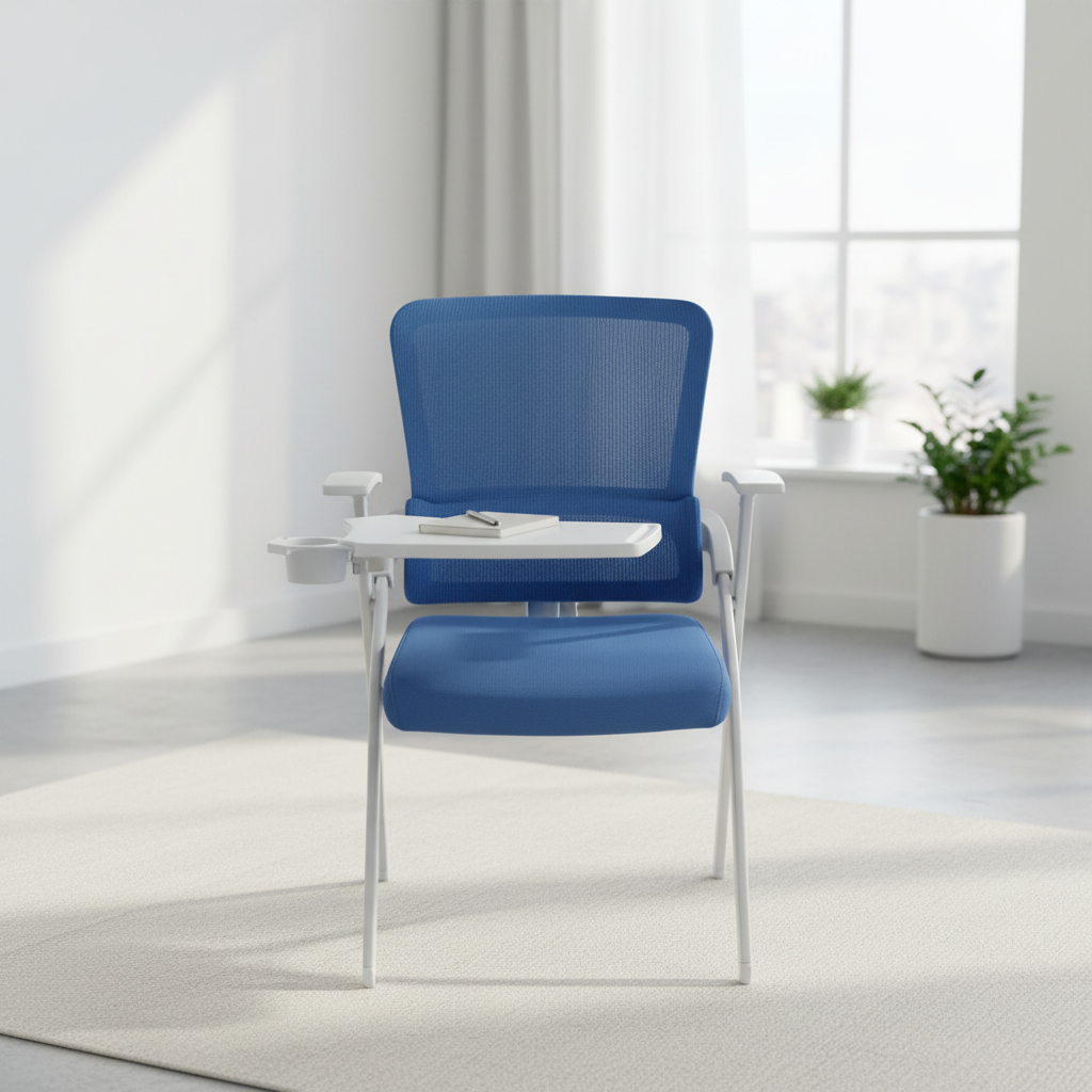 Study Chair with Foldable Writing Pad – Blue | IH-082 | UAE Delivery
