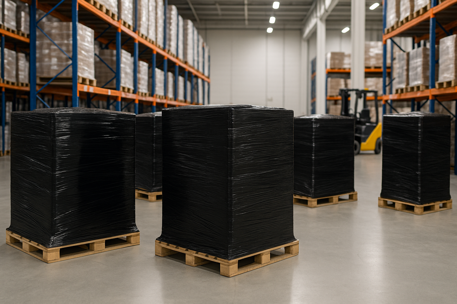 Heavy Duty Black Stretch Film Roll UAE | Premium Pallet Wrap Dubai | Industrial Packaging Film