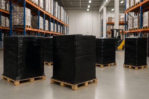 Heavy Duty Black Stretch Film Roll UAE | Premium Pallet Wrap Dubai | Industrial Packaging Film