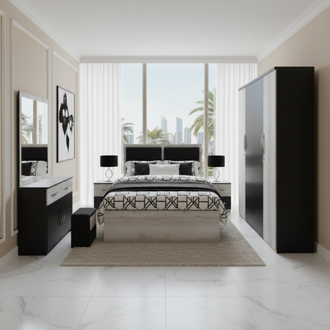 King Size Bedroom Set IH 469 | Wooden Bed 180×200cm Lifestyle | UAE Delivery to Dubai, Abu Dhabi & All Emirates