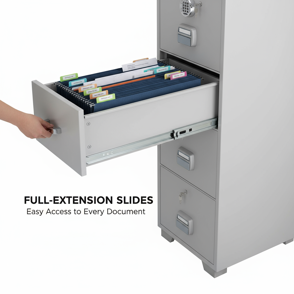 Eagle Safes FR Filing Cabinet SF680-4EKK - 4 Drawer Fire Resistant Cabinet Dubai UAE | Premium Office Security Storage