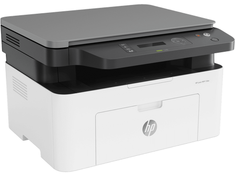 HP Laser MFP 136W all-in-one wireless printer angled view – print copy scan laser printer available in Dubai UAE