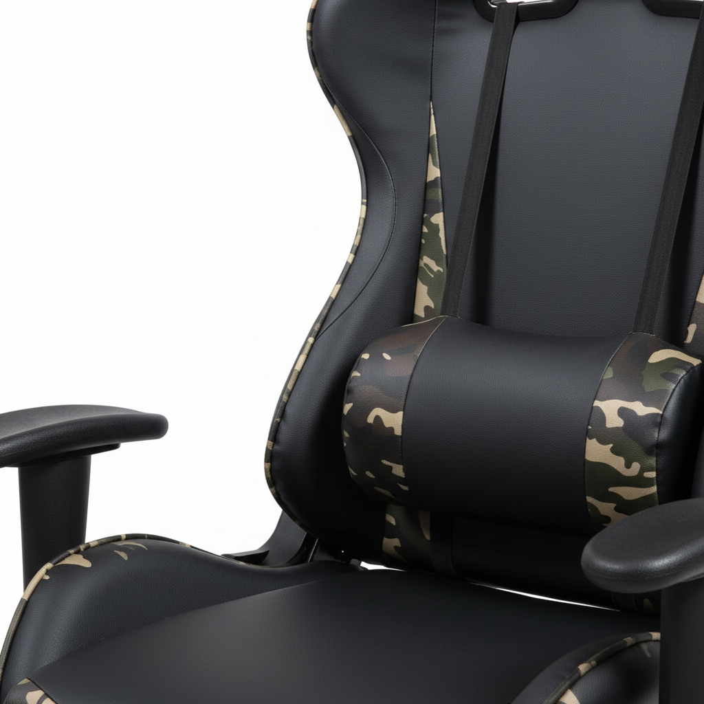 Gaming Chair IH 742 Footrest & Armrest Close-Up – Ergonomic Design UAE | INFINI HOMES