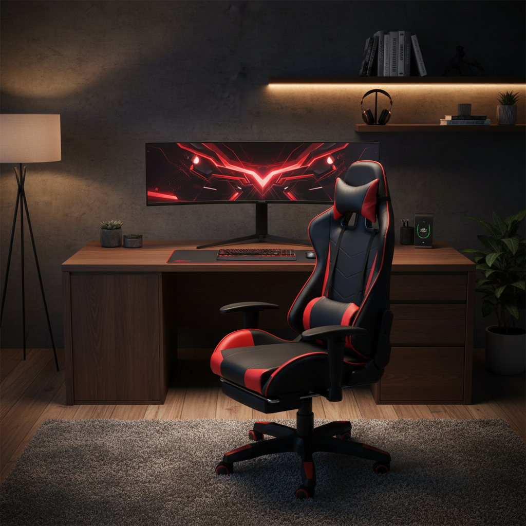 Gaming Chair IH 742 in Warm Home Office – Comfortable Gaming Chair UAE | INFINI HOMES