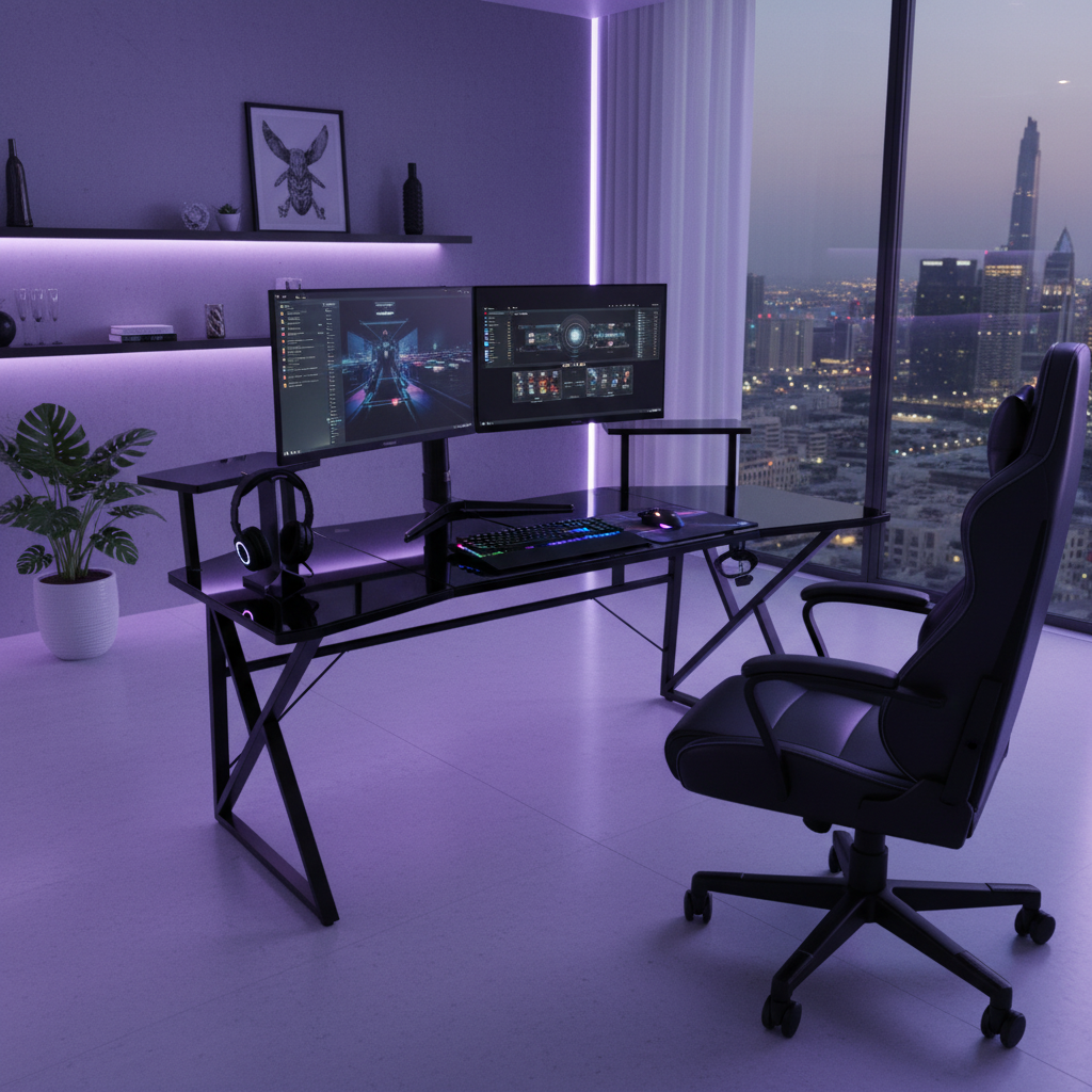 Gaming Table Black 120x60x75cm IH 129 BLK | Premium Gaming Desk UAE