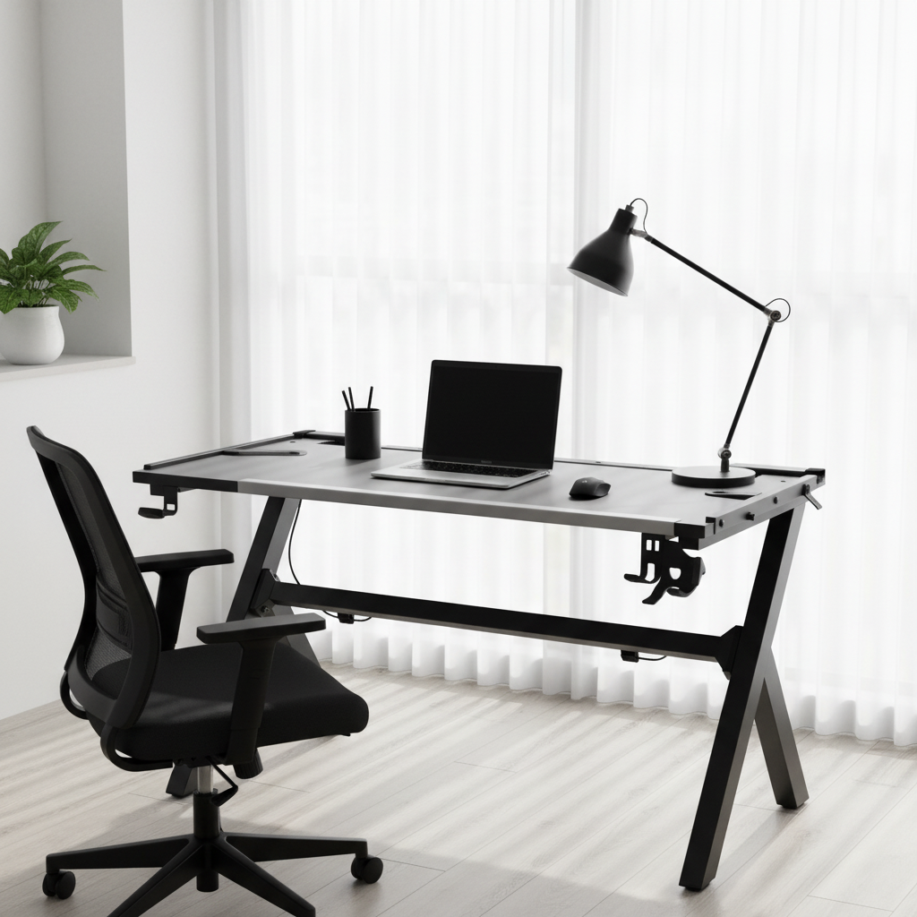 Gaming Table with LED Light Black 120x60x75cm | Premium Gaming Desk UAE
