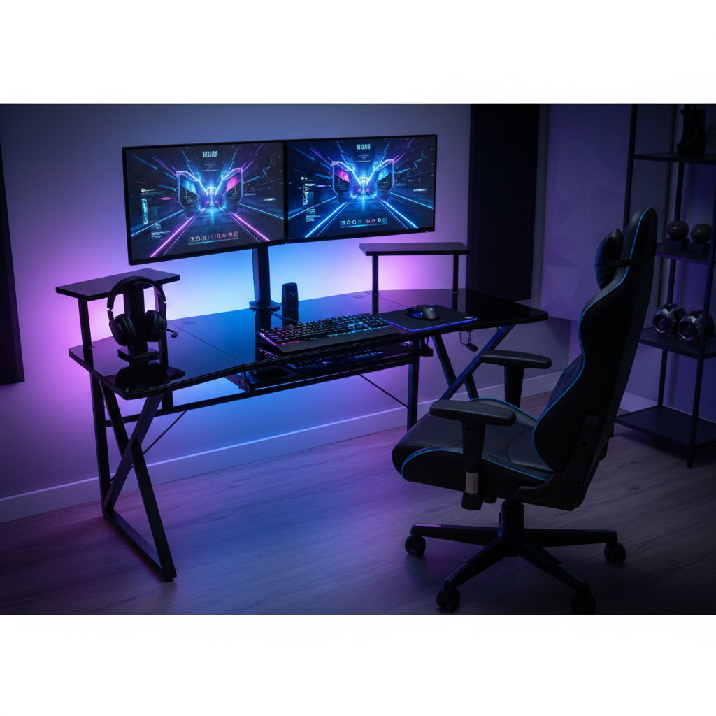 Gaming Table Black 120x60x75cm IH 129 BLK | Premium Gaming Desk UAE