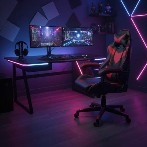 Sport Gaming Chair Black & Red | Ergonomic Office Chair UAE