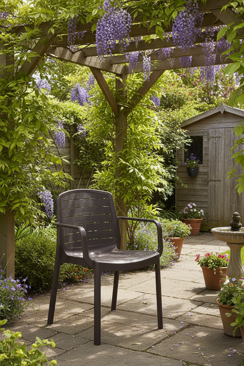 Cedargrain outdoor armchair in garden setting UAE - Premium outdoor furniture Dubai Abu Dhabi