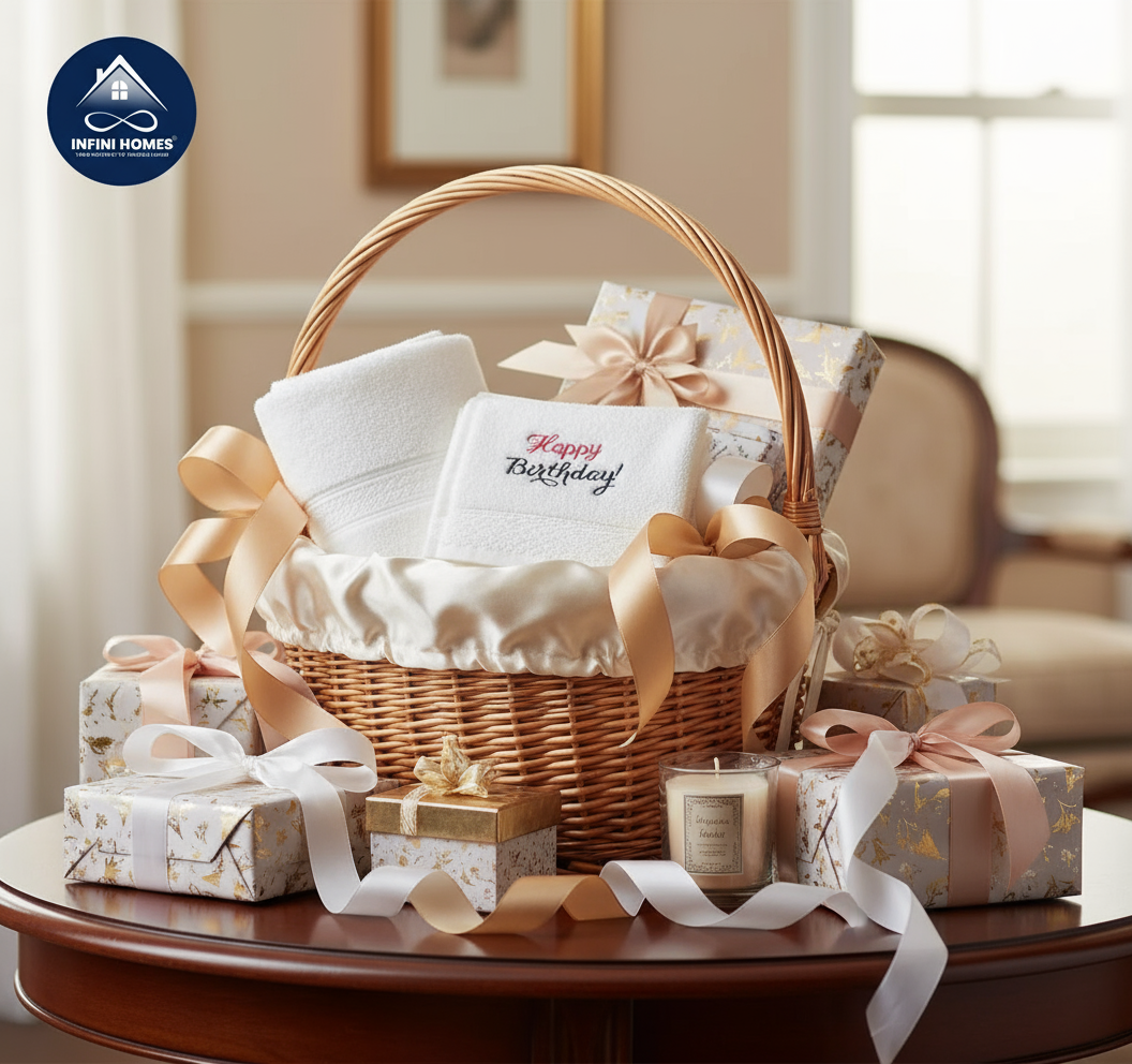 Premium Happy Birthday Face Towel Set UAE Dubai - 600 GSM Cotton Personalized Gift