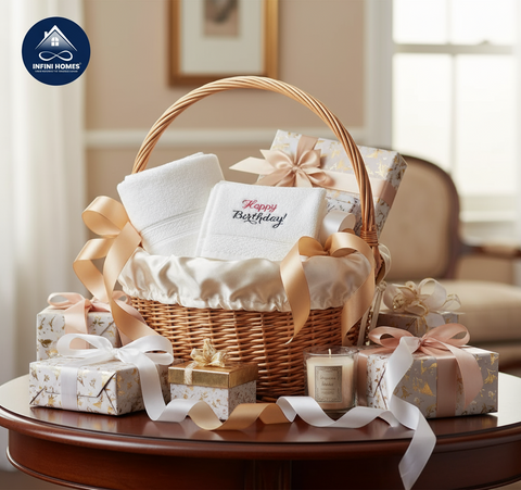 Premium Happy Birthday Face Towel Set UAE Dubai - 600 GSM Cotton Personalized Gift