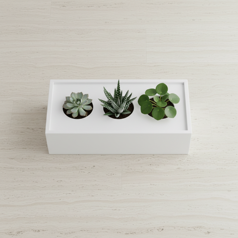 GO Planter Box GO-PB900 | Premium White Indoor Planter UAE