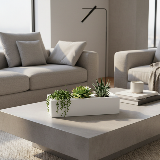 GO Planter Box GO-PB900 | Premium White Indoor Planter UAE