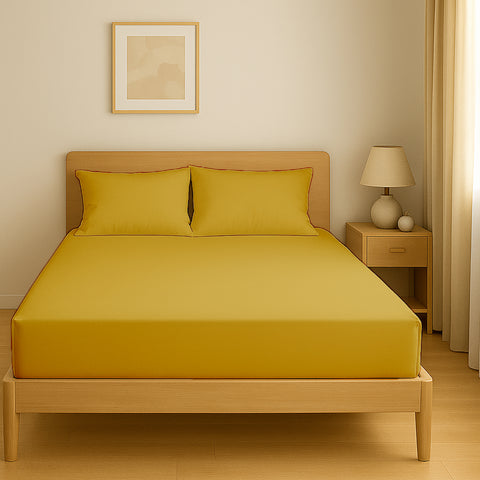 Premium Dyed Fitted Sheet Set 180x200cm UAE | Dubai Abu Dhabi Sharjah Delivery | INFINI HOMES