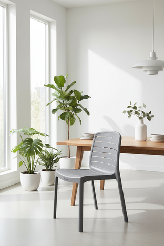 Cedargrain Resin Outdoor Armless Chair - Premium Furniture UAE | Dubai Abu Dhabi Sharjah