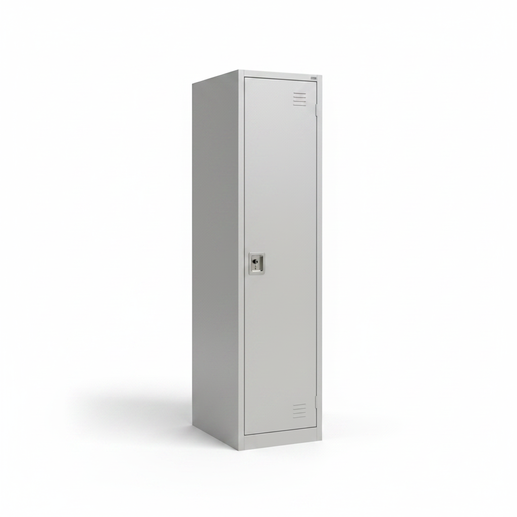 Steel Single Tier Locker | Full-Height Metal Storage Locker UAE – IH FS-114 Light Grey