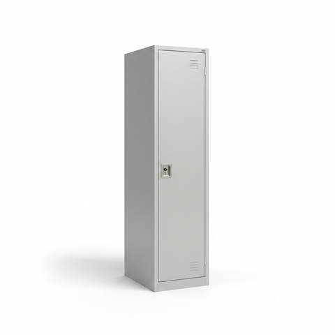 Steel Single Tier Locker | Full-Height Metal Storage Locker UAE – IH FS-114 Light Grey