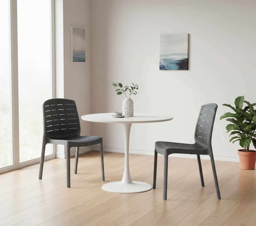 Premium Cedargrain Armless Chairs Set of 2 - UAE Wide Delivery | Dubai Abu Dhabi Sharjah